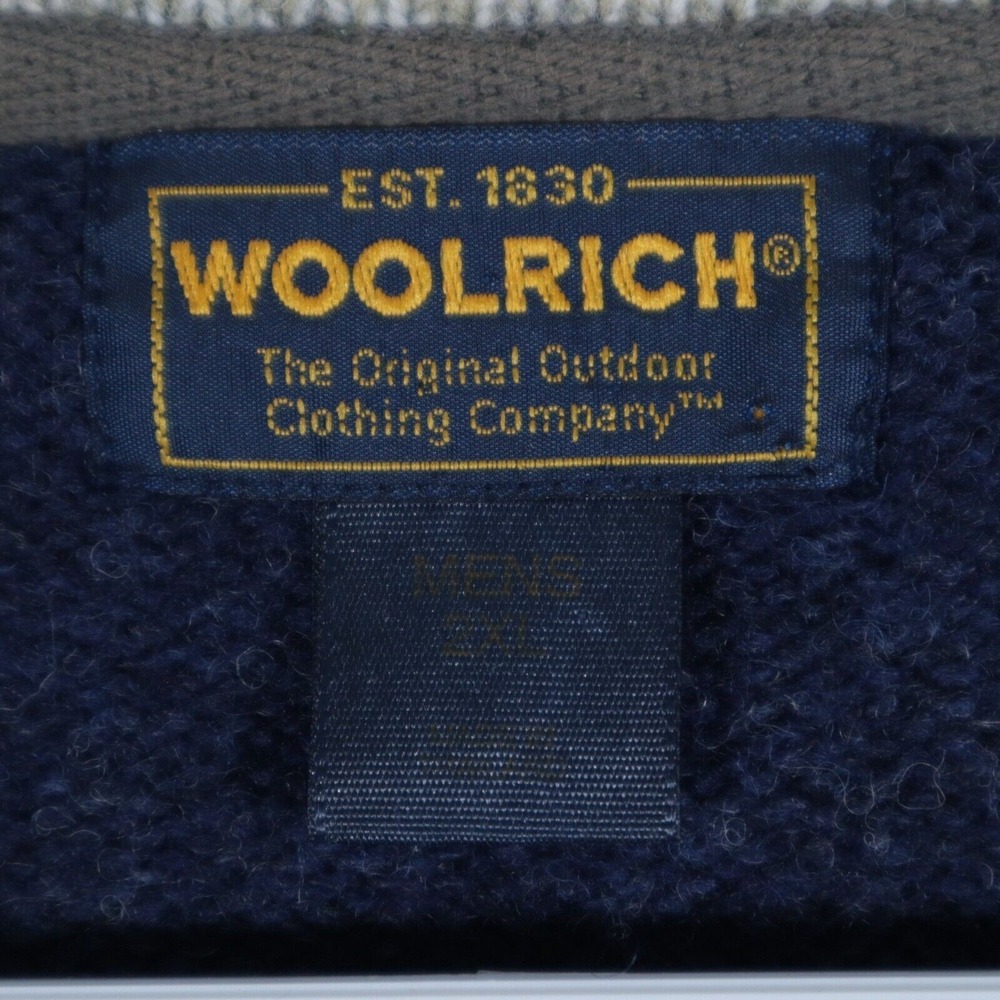 VTG Woolrich Blue Wool Blend Sweater Penn State Embroidered Logo Mens 2XL XXL - Picture 3 of 4